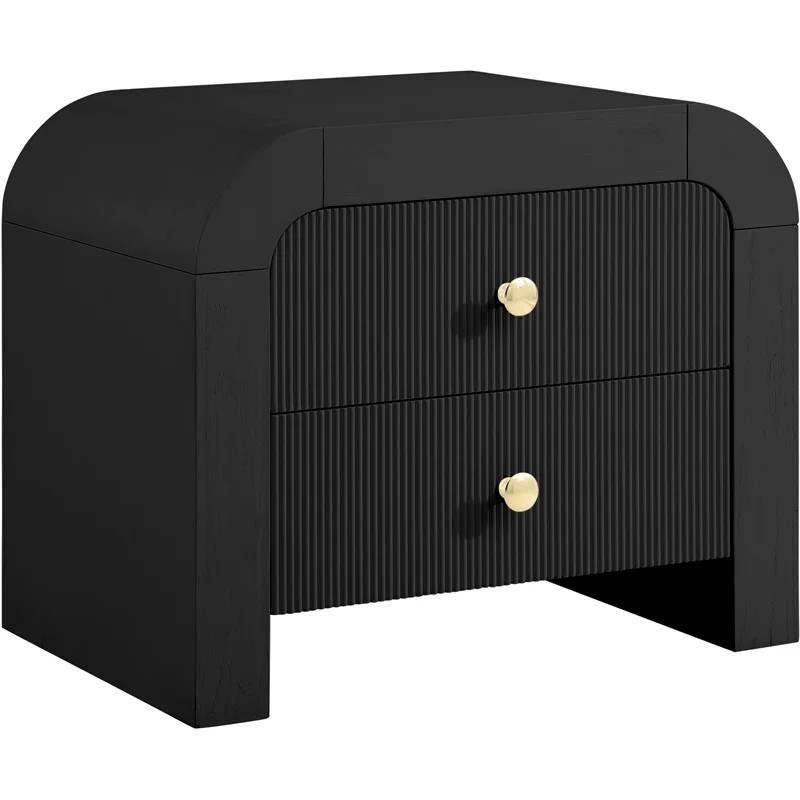 Meridian Furniture Artisto Black Night Stand | Walmart (US)