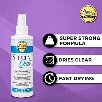Aleene's 15581 Stiffen-Quick Fabric Stiffening Spray 8oz,Original Version | Amazon (US)