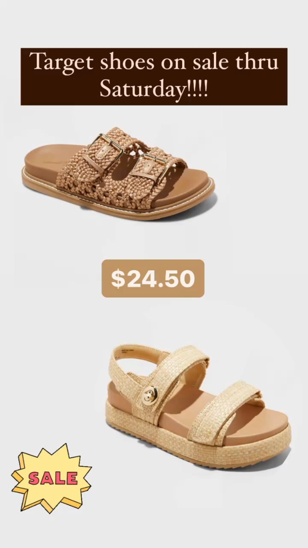 Target shoes on sale through Saturday!! These are my favorite sandals. I wear them to work almost everyday! 🤩

#LTKSaleAlert #LTKShoeCrush #LTKFindsUnder50