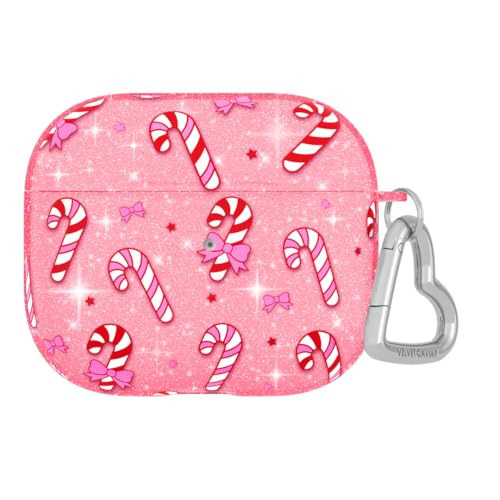 Velvet Caviar Compatible with AirPods 3rd Generation Case with Keychain - Cute Protective Hard AirPod 3 Cases for Women - Pink Peppermint Princess | Amazon (US)