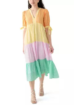Women's Color Block Midi Dress | Belk