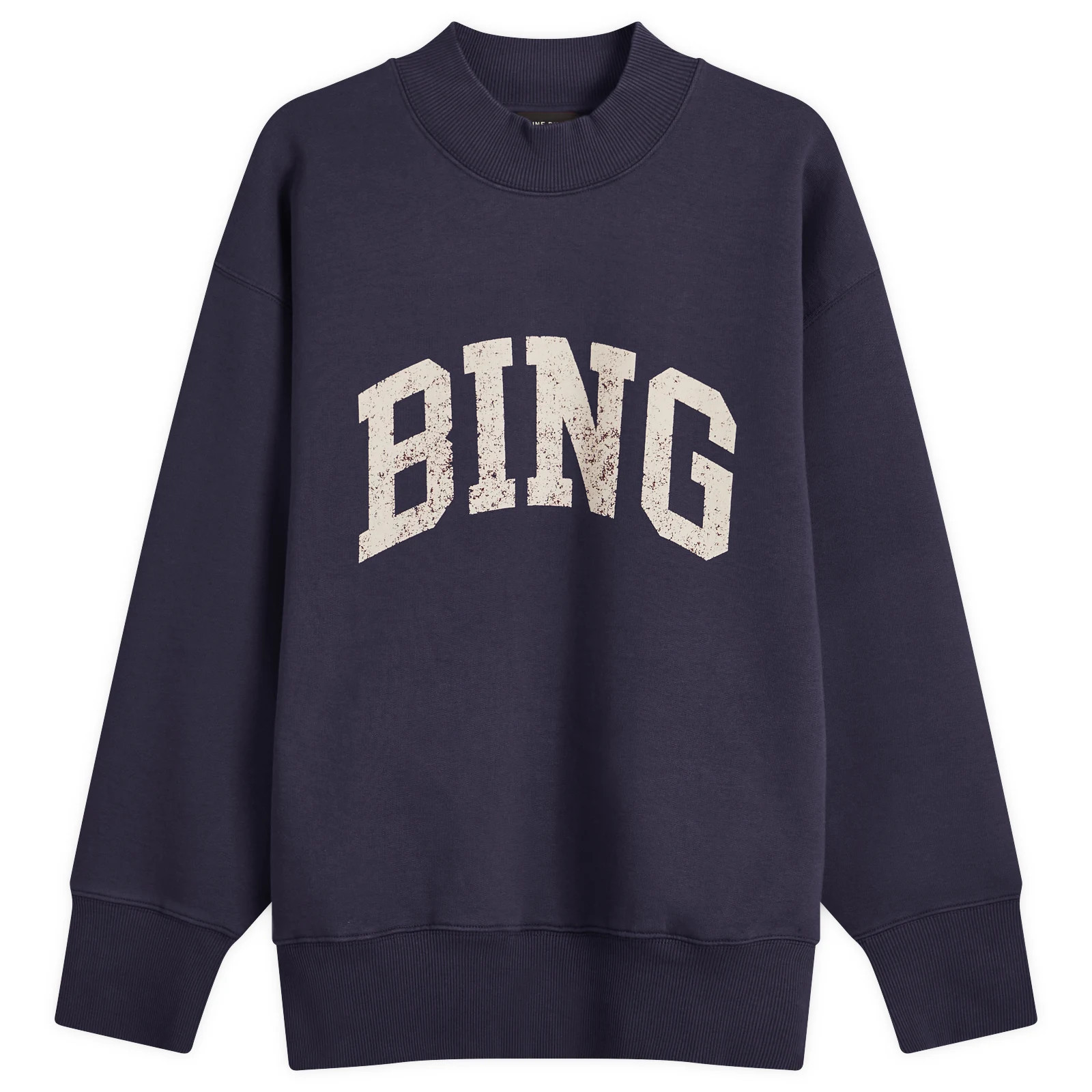 Anine Bing Women's Bradie Sweatshirt in Navy, Size Large | END. Clothing