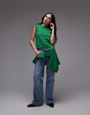 ARKET co-ord knitted vest top in green | ASOS (Global)