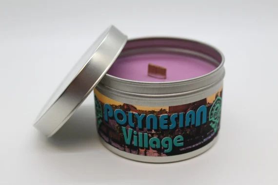 Polynesian Village | Disney Inspired Scented Candle | 8oz Tin With Wood Wick | Polynesian Resort ... | Etsy (US)