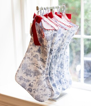 Edgehill Collection x Darby Fallon Clark Decorative Toile Stocking | Dillard's | Dillard's