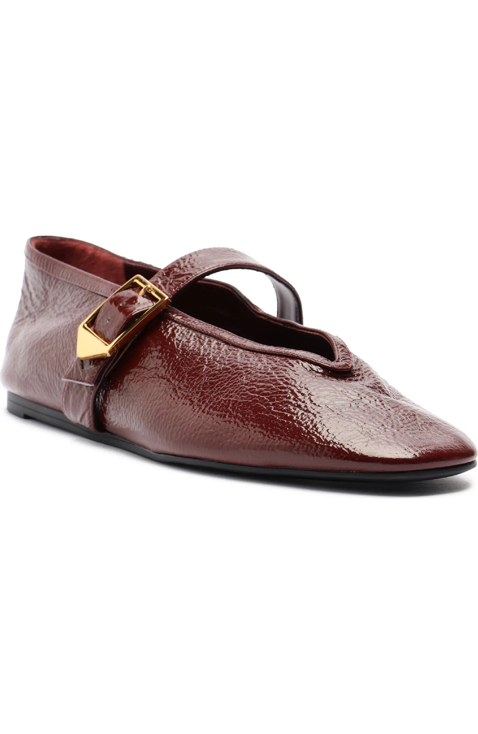 Schutz Courtney Patent Leather Mary Jane Flat (Women) | Nordstrom | Nordstrom