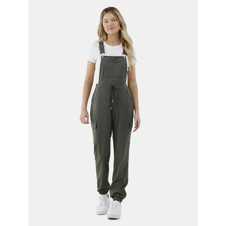 No Boundaries Layered Overalls with Tee, Women’s and Women’s Plus - Walmart.com | Walmart (US)