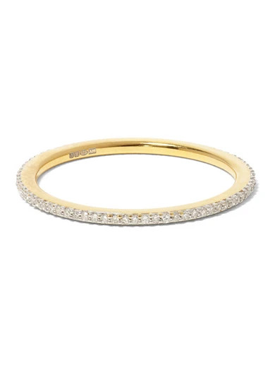 Skinny gold-plated diamond ring | NET-A-PORTER (UK & EU)