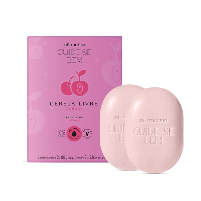 Sabonete Em Barra Cuide-Bem Cereja Livre 2x80g | oBoticario (BR)