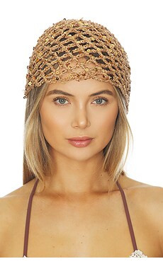 Lovers and Friends Tanya Crochet Hat in Taupe from Revolve.com | Revolve Clothing (Global)