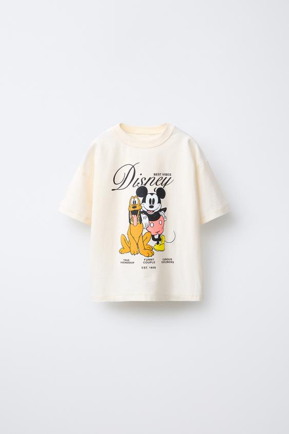 MICKEY MOUSE AND PLUTO © DISNEY PRINT T-SHIRT | Zara US