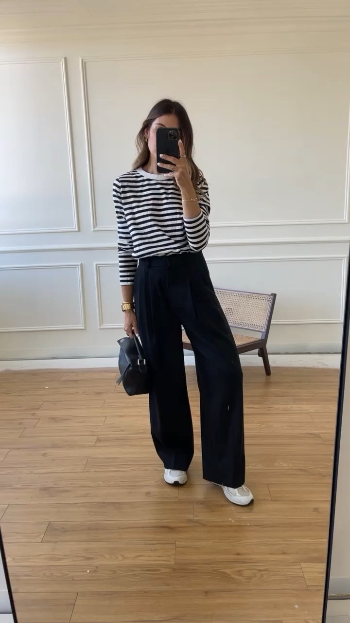 Monochrome stripe outfit H&M & Cos 🖤 

#LTKunder50 #LTKstyletip #LTKSeasonal
