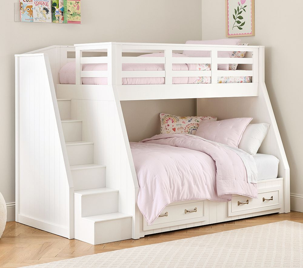 Belden Twin-Over-Full Stair Bunk Bed | Pottery Barn Kids