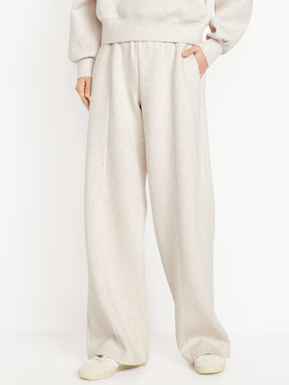 High-Waisted Bounce Fleece Wide-Leg Sweatpants | Old Navy (US)