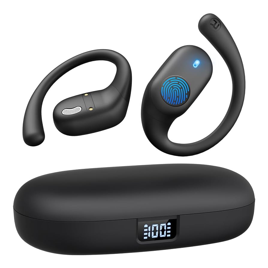 Open Ear Headphones, Bluetooth Headphones 5.3 Sports with Smart Digital Display, 36H Playtime, IP... | Amazon (US)