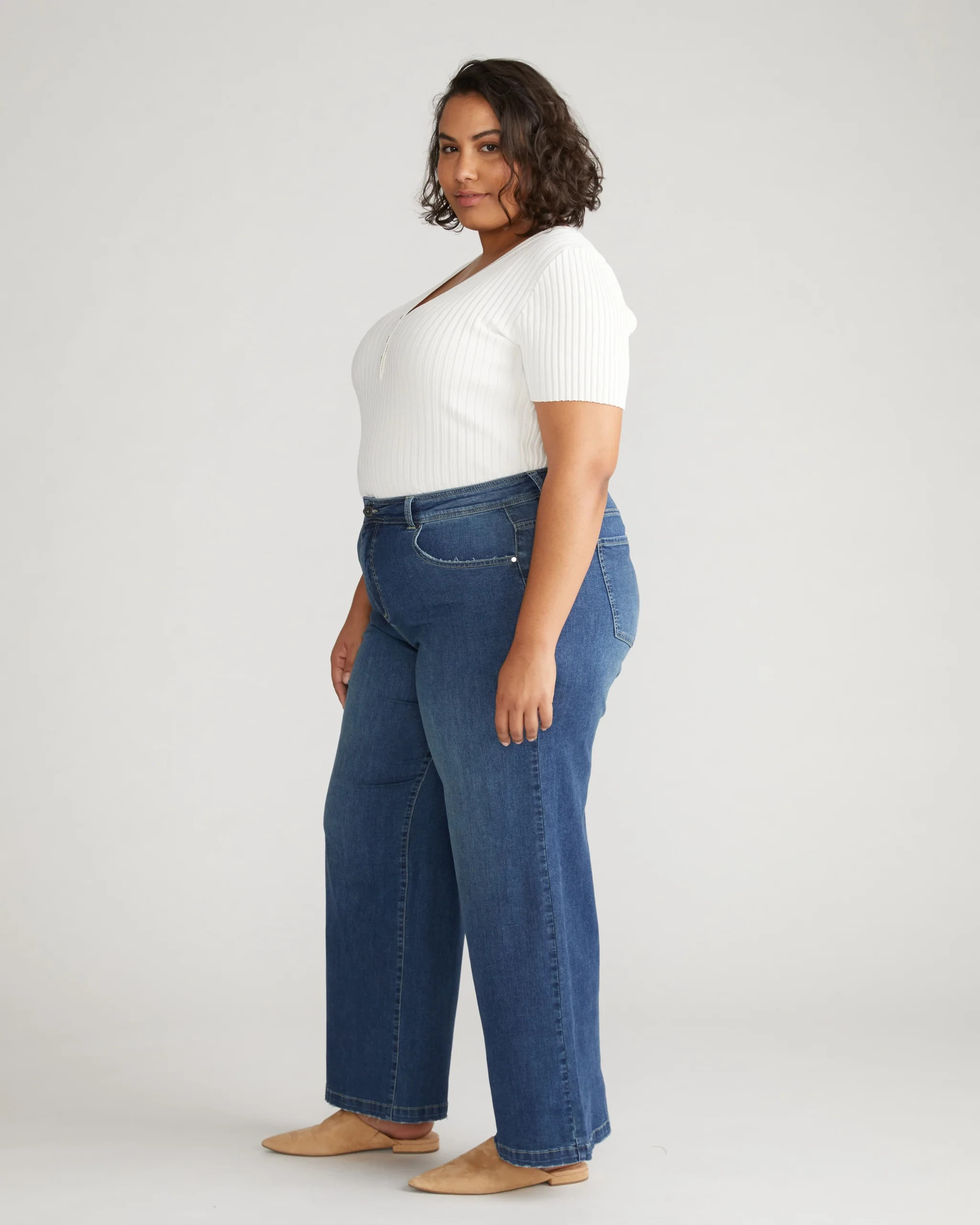 Taylor ComfortDenim Trouser JeansSeychelles Blue$1484 interest-free payments of $37 with Affirm4 ... | Universal Standard