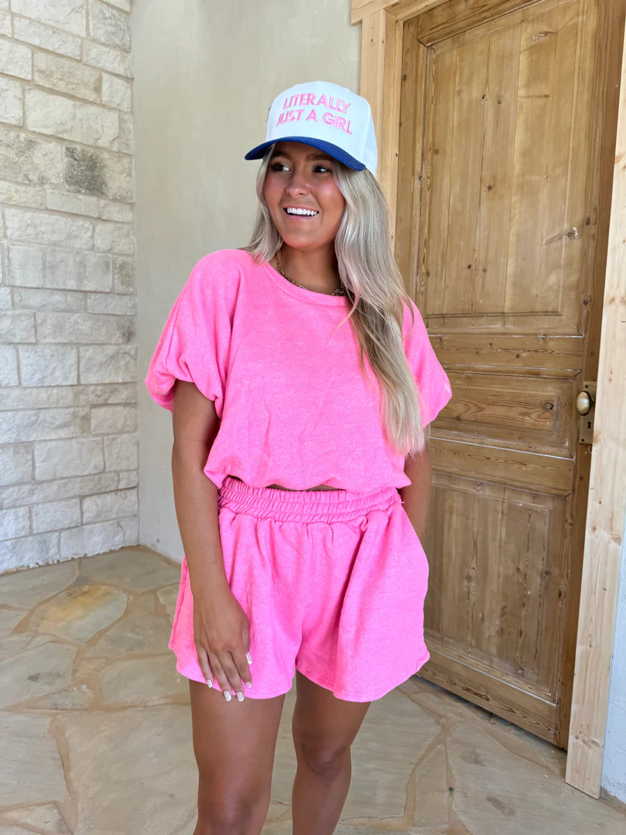 Cute City Neon Pink Short Set | CK Squared Boutique