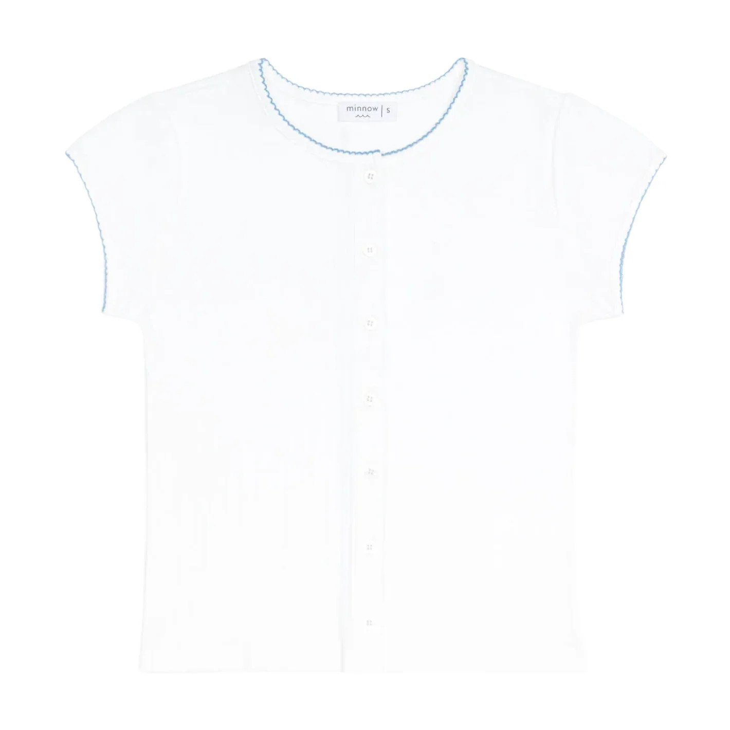 women's white pointelle short sleeve cardigan | Minnow