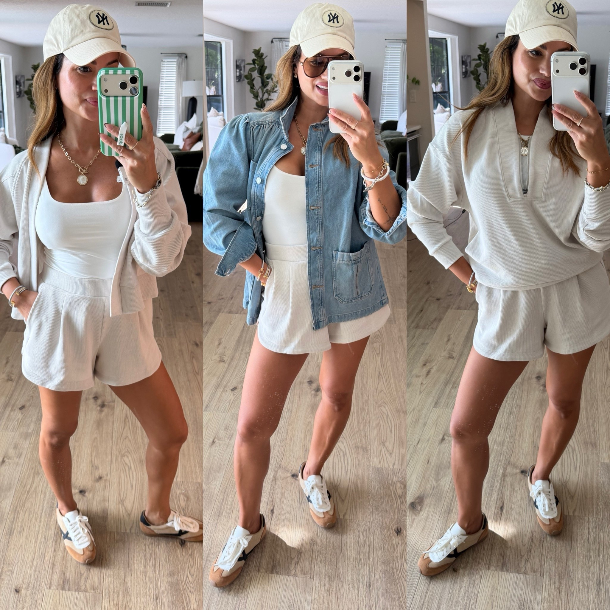 Warm weather fall outfit idea from @Walmart! All these pieces are giving designer!! One base look styled 3 different ways — just switch up your top layering piece!

#LTKootd #LTKTravel #LTKmomlife