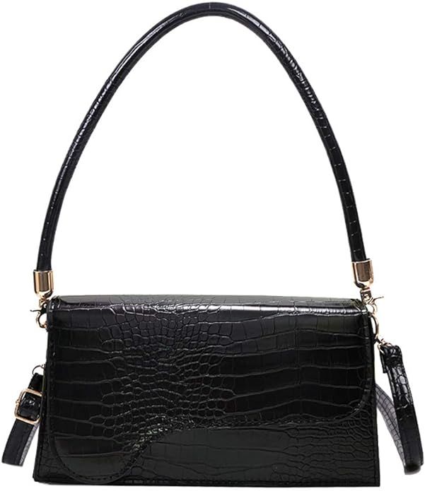 AMHDV Retro Classic Clutch Shoulder Bag Crocodile Pattern Small Crossbody Handbag for Women | Amazon (US)