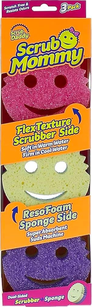 Scrub Daddy Scrub Mommy - Scratch-Free Multipurpose Dish Sponge - BPA Free & Made with Polymer Fo... | Amazon (US)