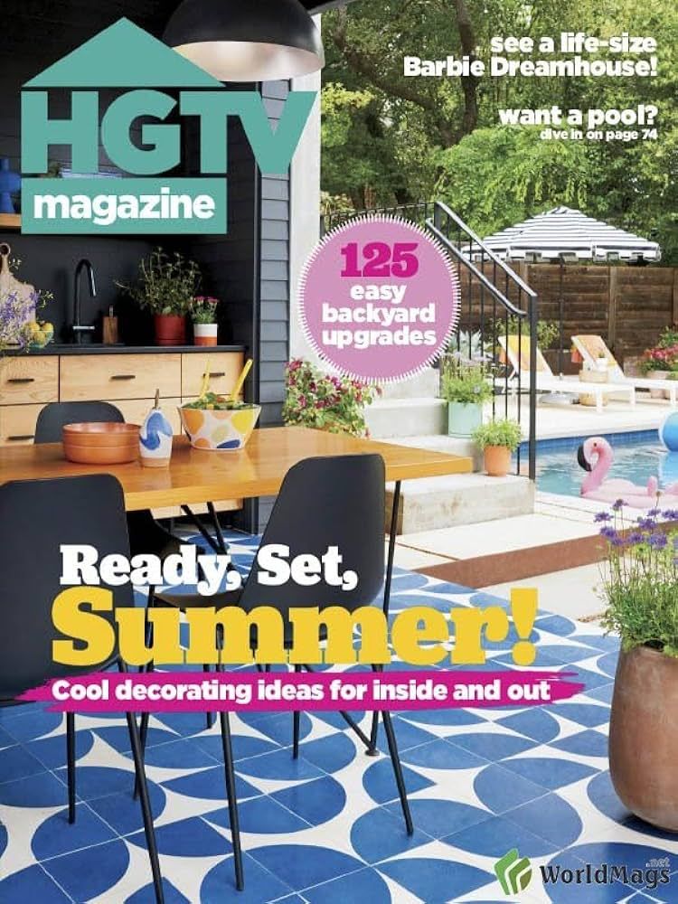 Hgtv Magazine July August 2023 Ready, Set, Summer Cool Decorating Ideas | Amazon (US)