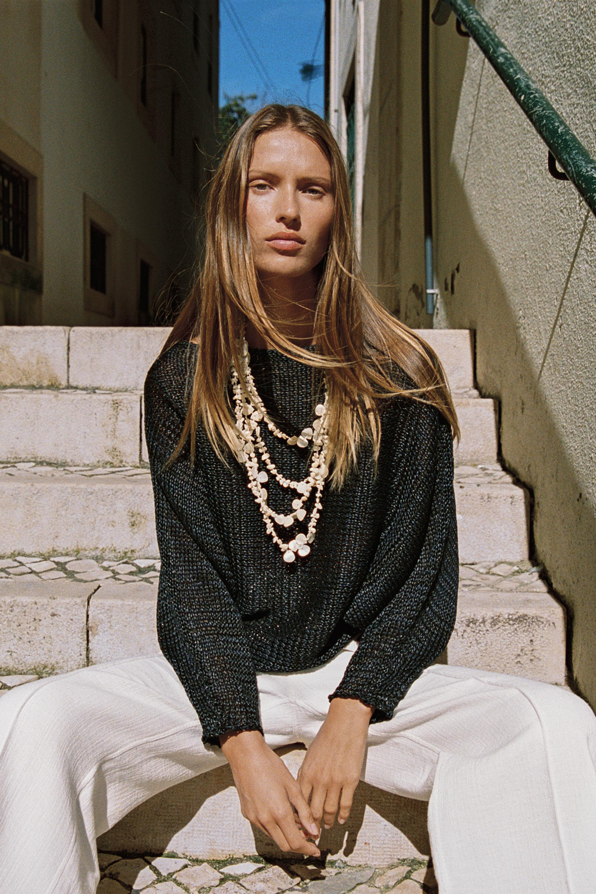 WIDE SLEEVE KNIT JUMPER | Zara US