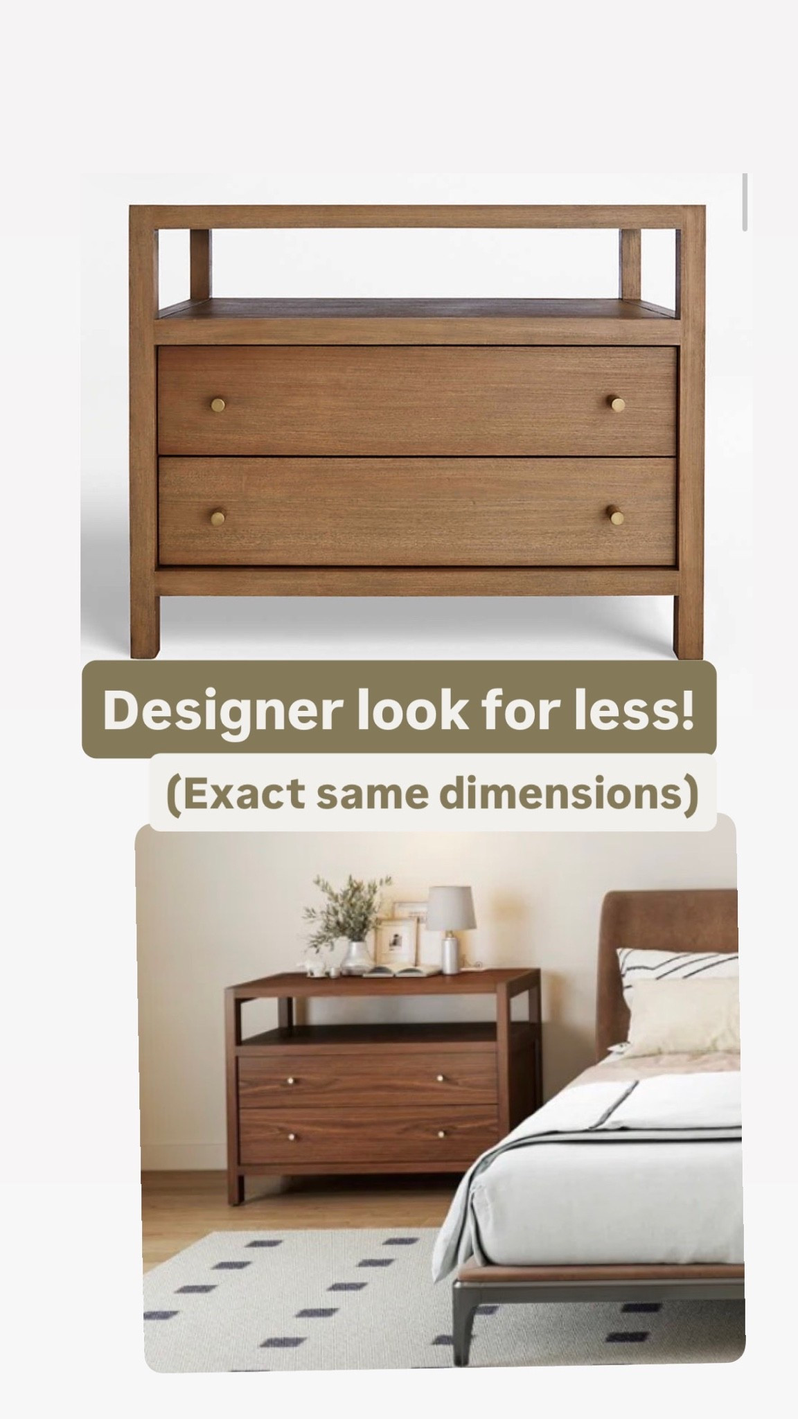 Night stand 
Look for less
Crate & Barrel vs Wayfair

#LTKHome #LTKdayinmylife #LTKselfcare