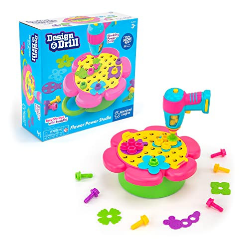 Educational Insights Design & Drill Flower Power Studio, Drill Toy, 50-Pieces, Gift for Kids Ages 3+ | Amazon (US)