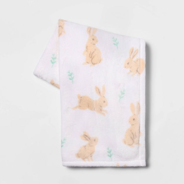 Bunny Plush Throw Blanket White - Spritz™ | Target