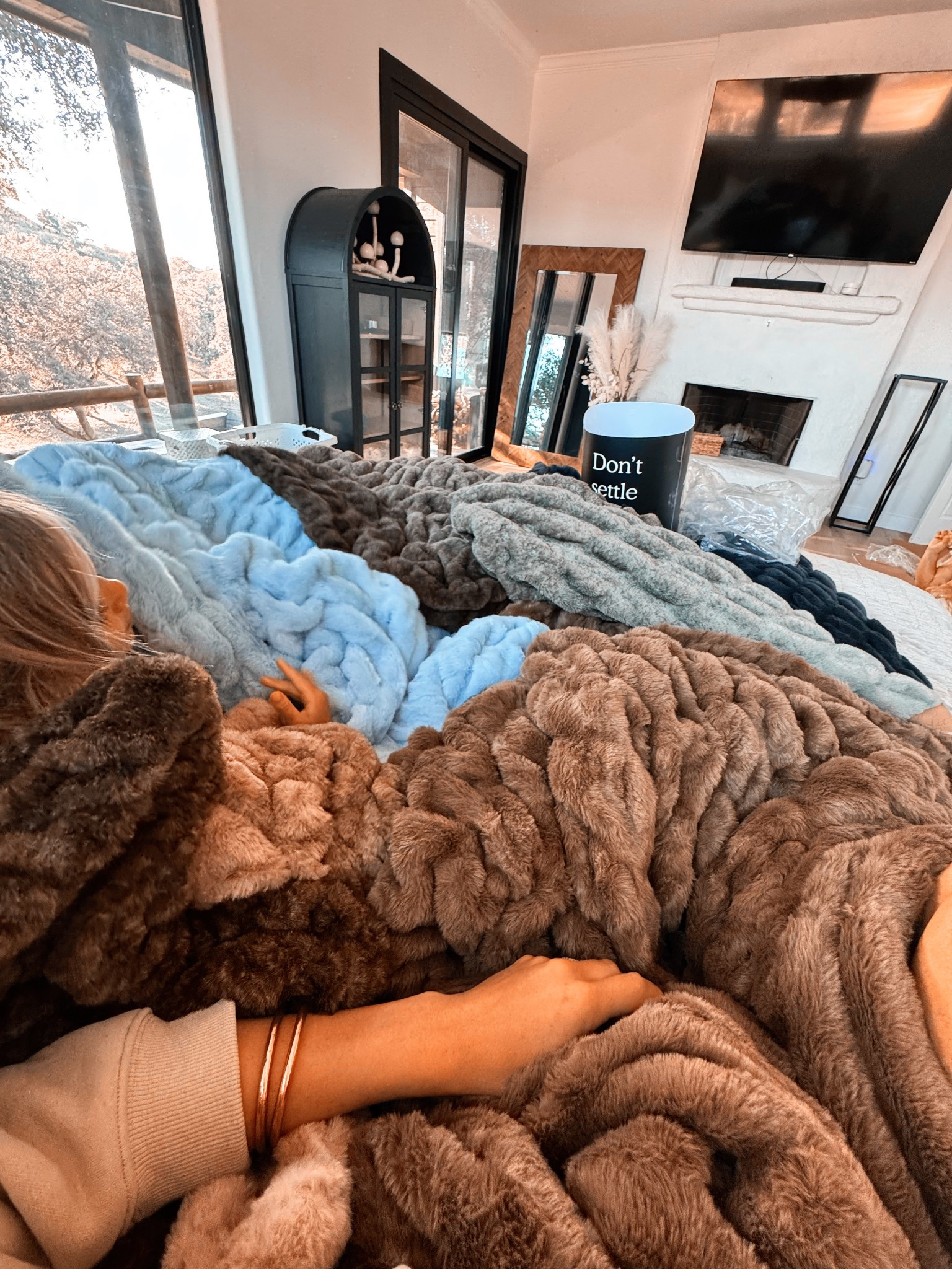 cozy mornings wrapped up in the softest blankets ☕️ nothing better than a slow start to the day at home #cozyseason #fallfavorites #morningvibes #ltkhome #ltkcozy #ltkliving #ltkfall #ltkfinds