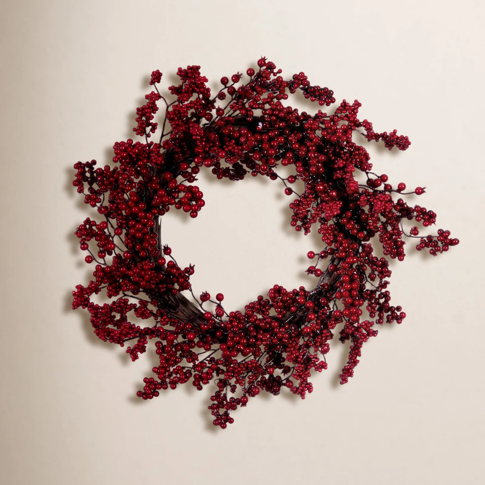 Faux Berry Plastic 24'' Wreath | Birch Lane
