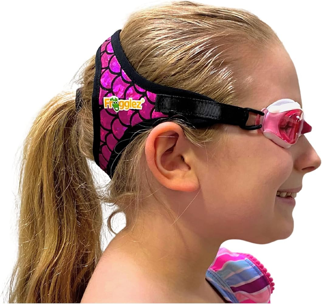 Frogglez Kids Swim Goggles with Pain-Free Strap | Ideal for Ages 3-10 | Leakproof, No Hair Pullin... | Amazon (US)