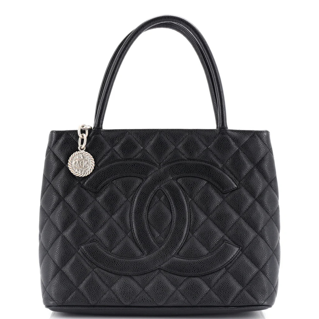 Medallion Tote Quilted Caviar | Rebag