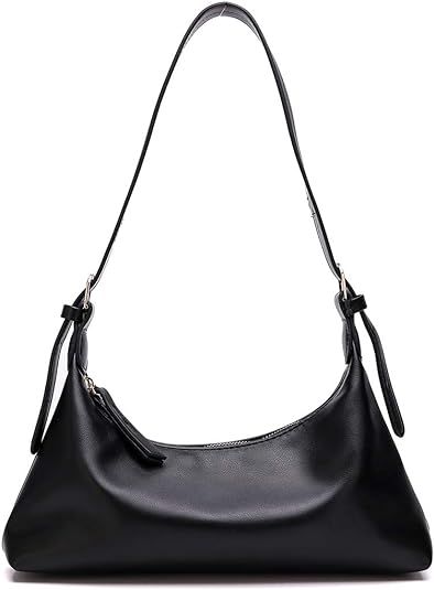 JISEN PU Leather Shoulder Clutch Bag with Zipper Closure for Women Girls Retro Lightweight Purse ... | Amazon (US)