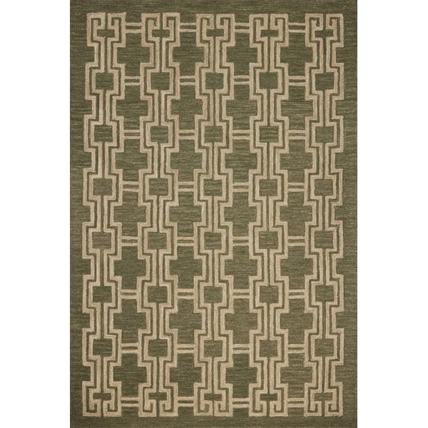 Barrow BAR-02 Moss/Beige Wool Hand-Tufted Area Rug | Rugs Direct