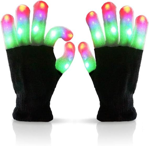 Luwint LED Colorful Flashing Finger Lighting Gloves | Amazon (US)
