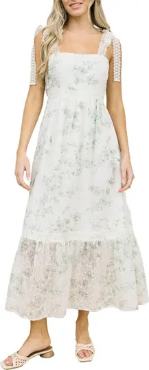 Floral Tie Strap Empire Waist Maxi Dress | Nordstrom Rack