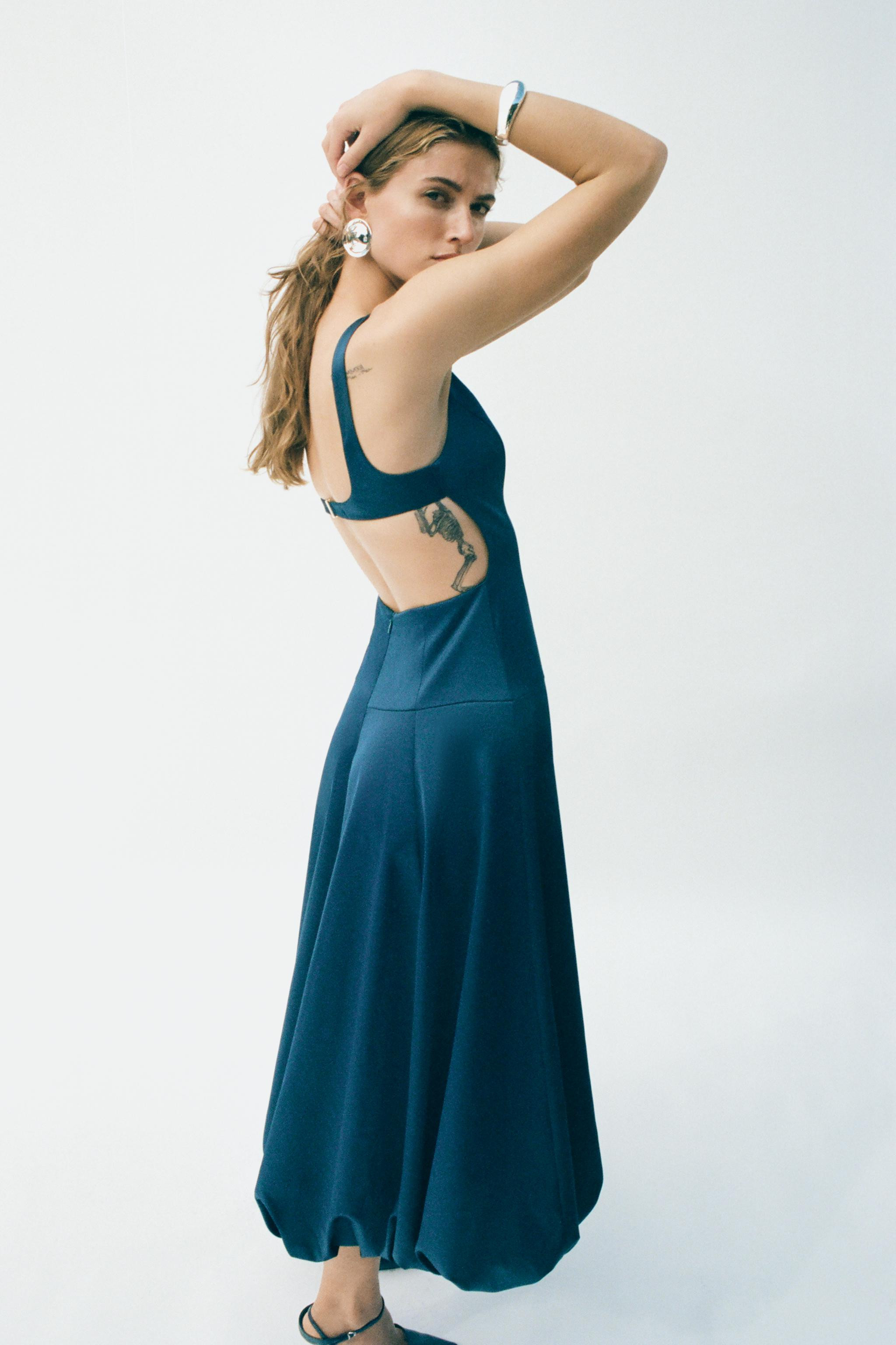 PUFFBALL MIDI DRESS | Zara US