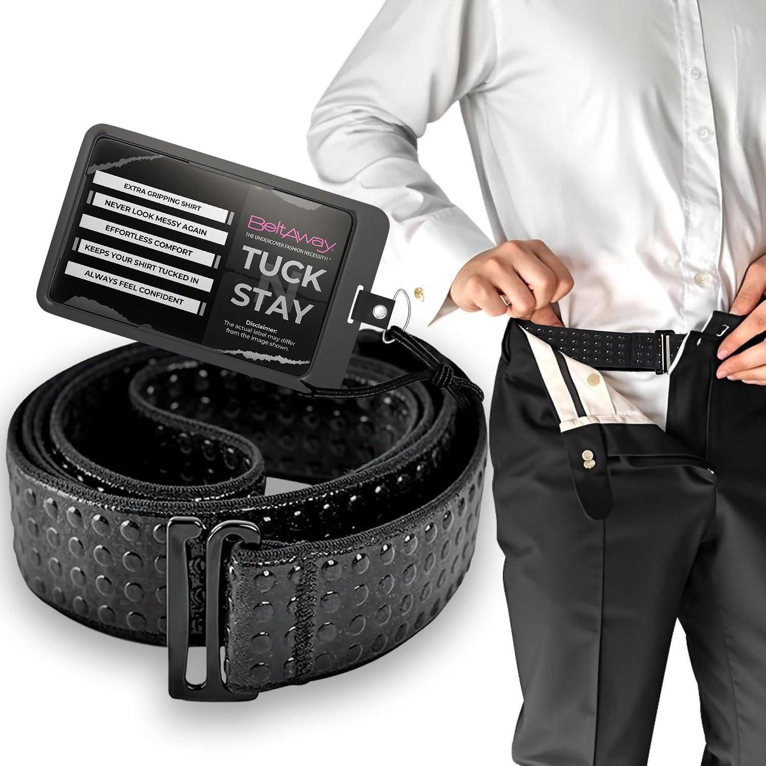 BELTAWAY Shirt Stay Belt for Men, Tucker that Keeps Shirt Tucked In All Day | Amazon (US)
