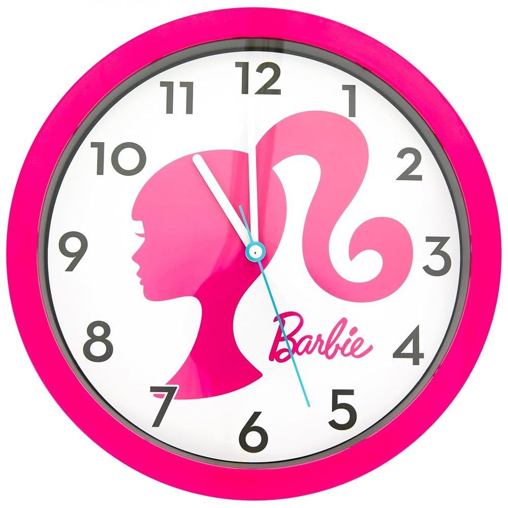 Accutime Barbie Silhouette Logo Bright Pink 10"" Wall Clock, BDT3007STK | Amazon (CA)