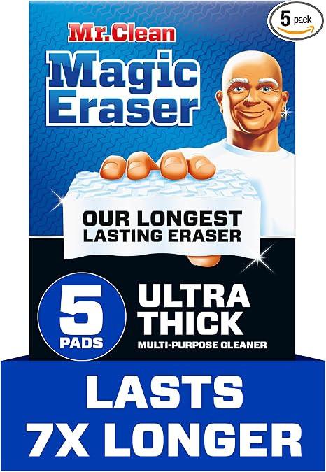 Mr. Clean Magic Eraser Ultra Thick Multi Purpose Cleaner, Bathroom Cleaning Supplies, Magic Erase... | Amazon (US)