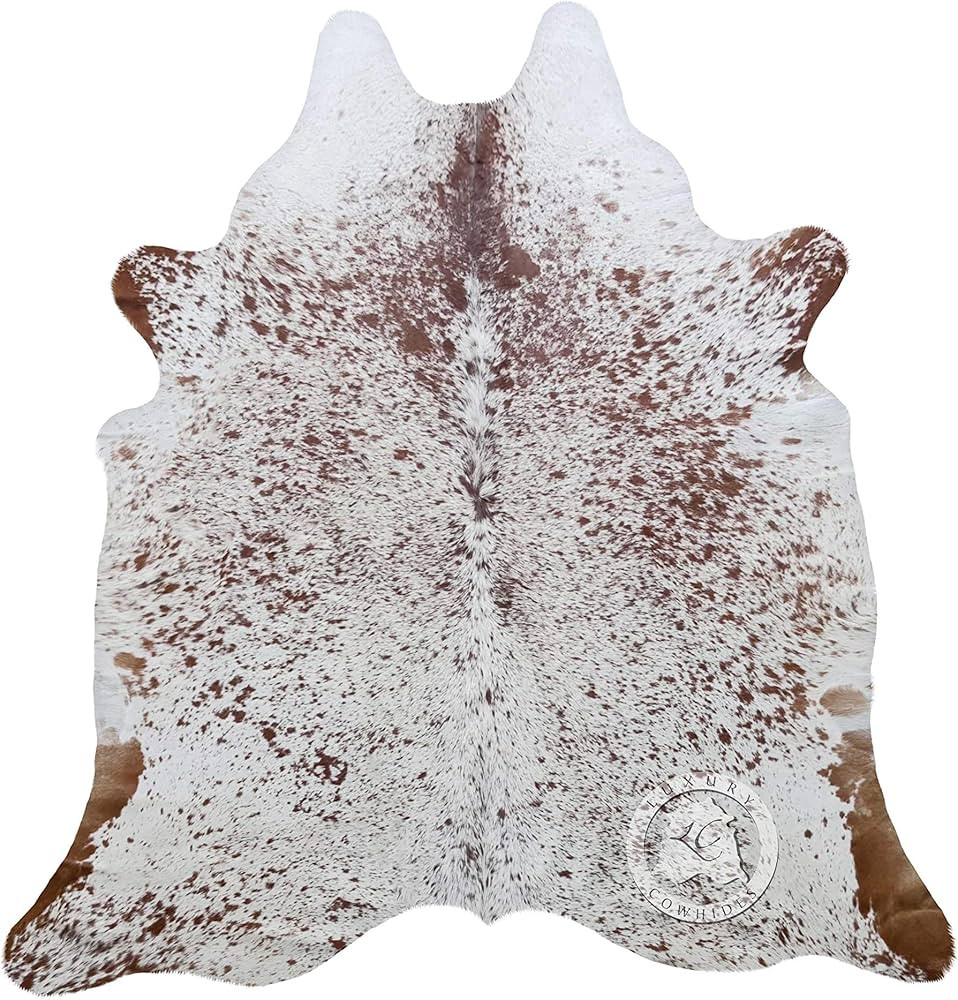 Sunshine Cowhides 100% Genuine Salt and Pepper Brown and White Cowhide Rug - Modern Style Animal ... | Amazon (US)