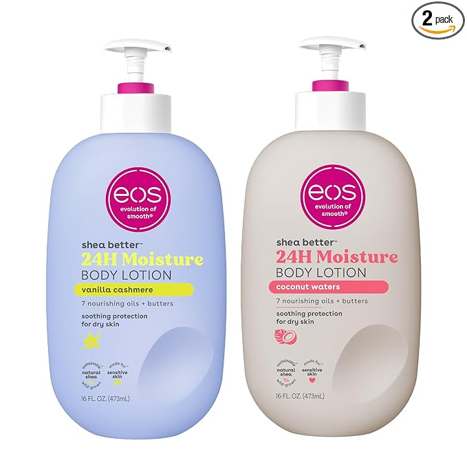 Bundle of eos Shea Better Body Lotion- Vanilla Cashmere, Coconut Waters, 24-Hour Moisture Skin Ca... | Amazon (US)