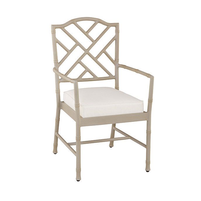 Charleston Metal Outdoor Furniture Set Dining Chair with Cushion | Ballard Designs, Inc.