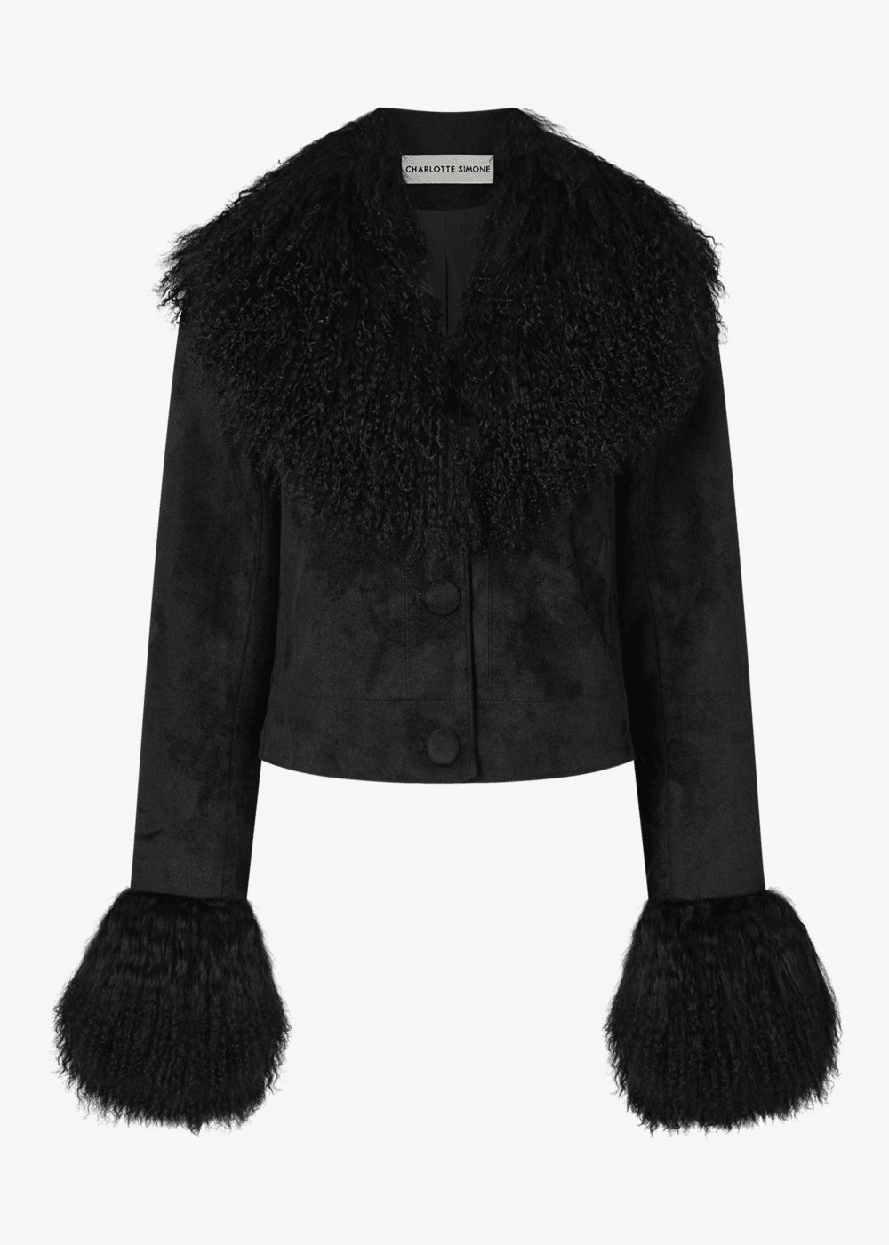 Penny Black Mongolian Trim Cropped Jacket | Daniel Footwear (UK)
