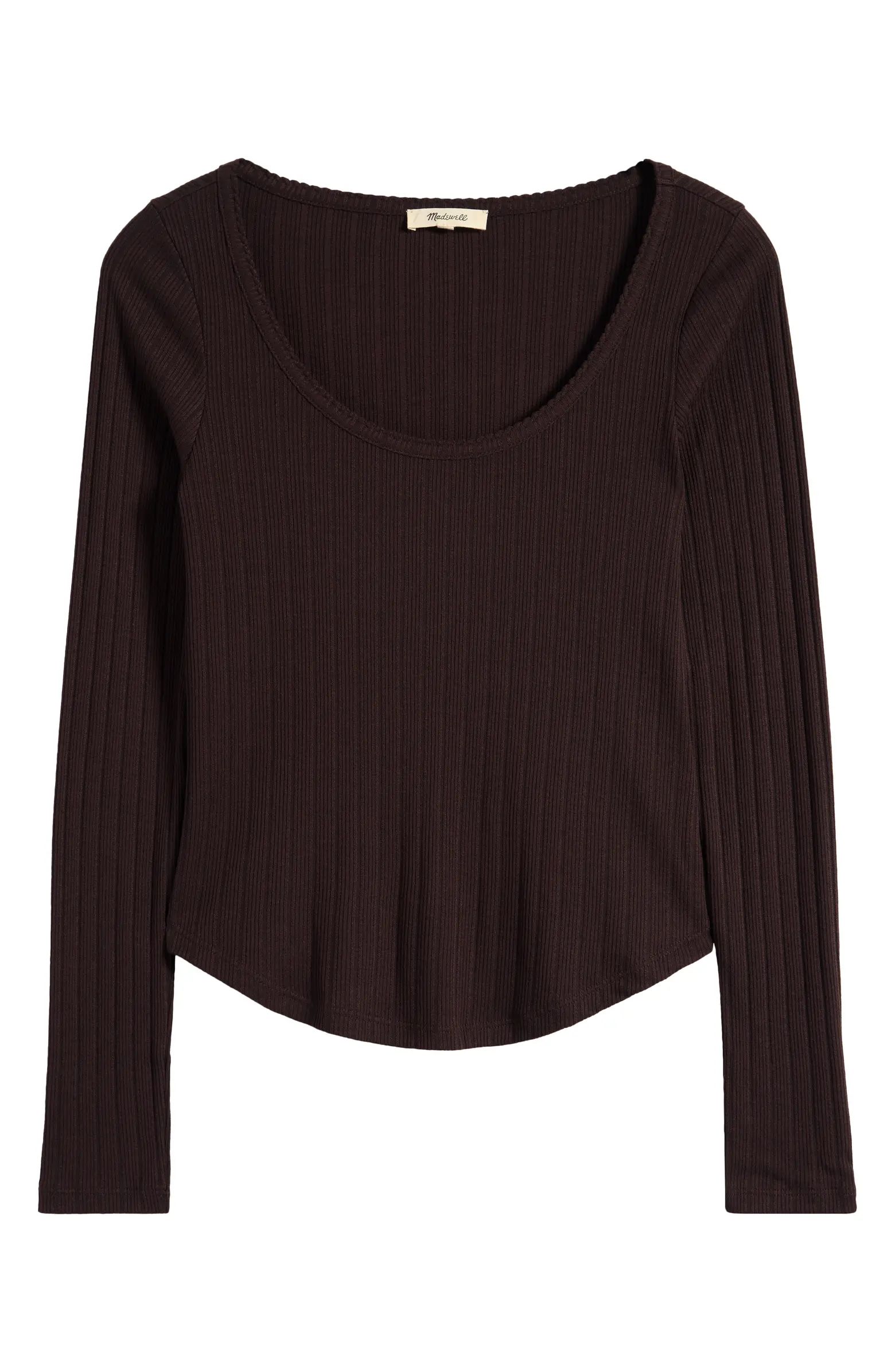 Pointelle Scoop Neck Long Sleeve Top | Nordstrom