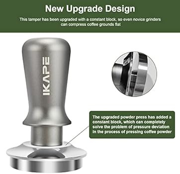 IKAPE 53mm Espresso Tamper, Premium Barista Coffee Tamper with Calibrated Spring Loaded, 100% Fla... | Amazon (US)