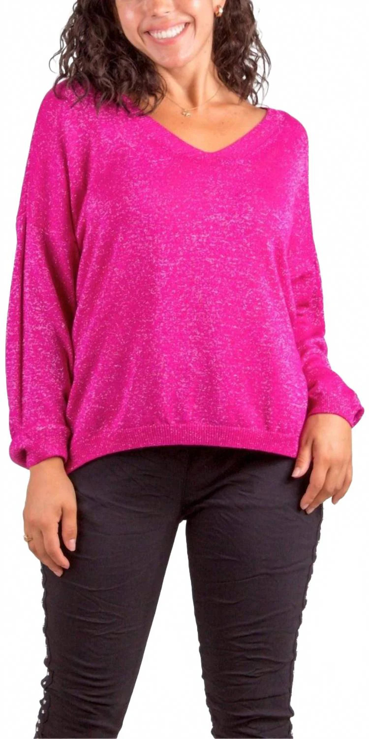 Ginetta Knit Top In Hot Pink | Shop Simon