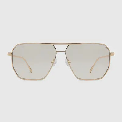 12PM STUDIOS London Metal Sunglasses in Silver/blue at Nordstrom | Nordstrom